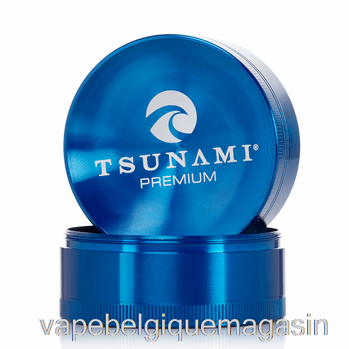 Vape Shop Bruxelles Tsunami 2,4 Pouces Broyeur Supérieur Encastré 4 Pièces Bleu (63 Mm)